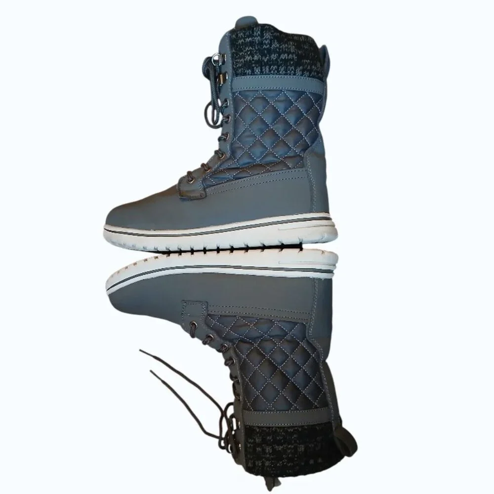 POLAR Lace-Up Faux Fur Mid-Calf Winter Boots